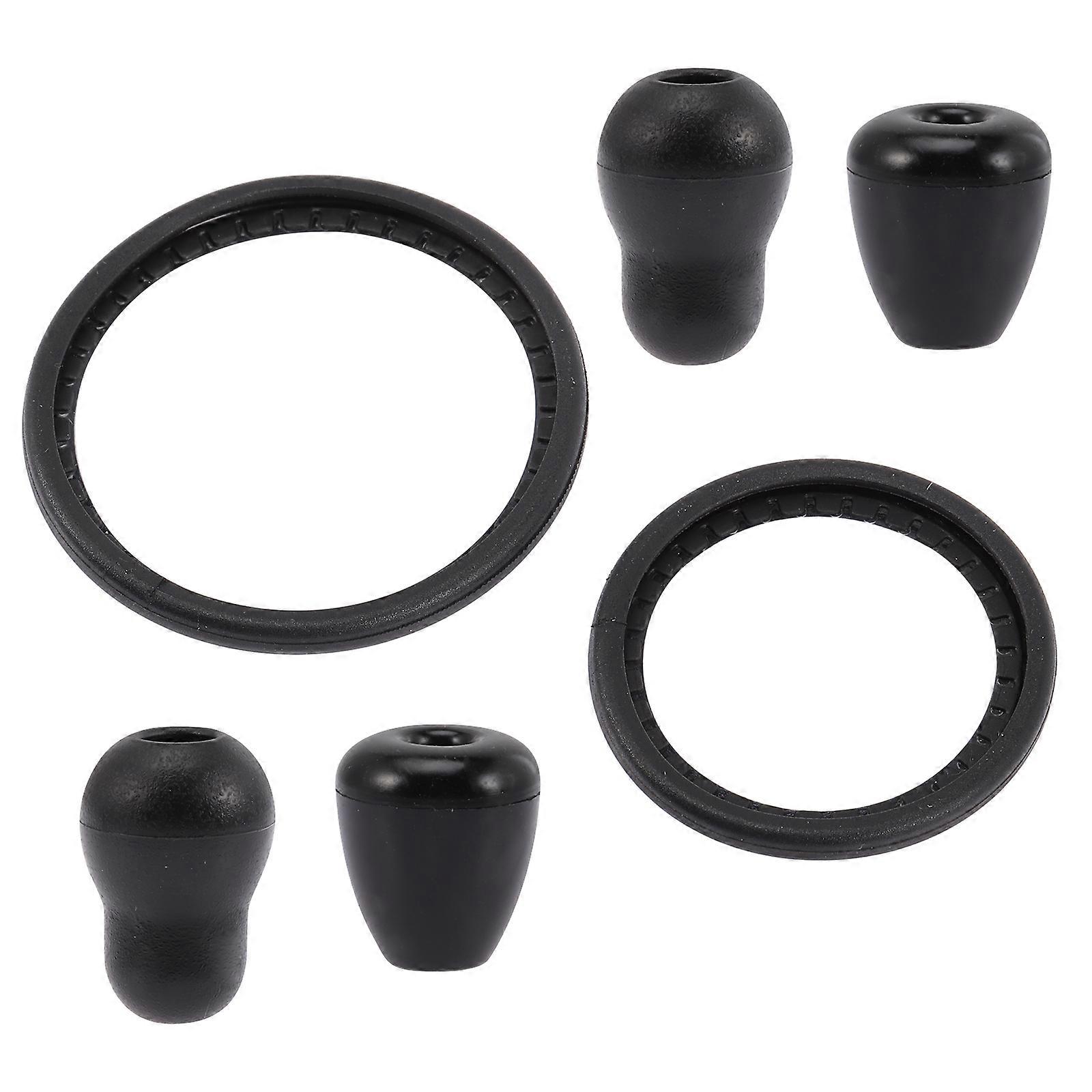 Replacement Ear Tips for 2Sets Black PVC Covers