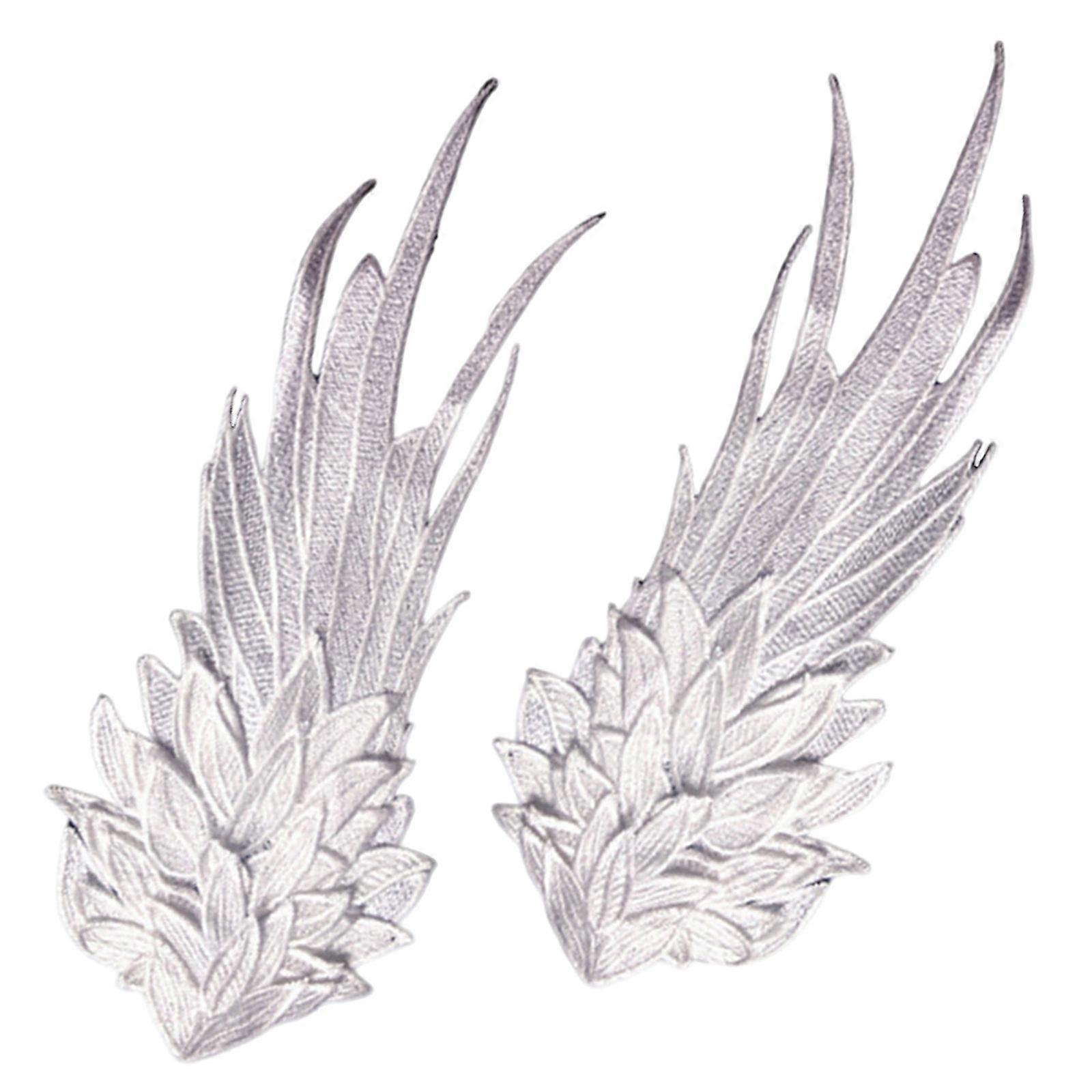Wing Cloth Patch Embroidered Wings Sew-on Patch for Cosplay 1Pair