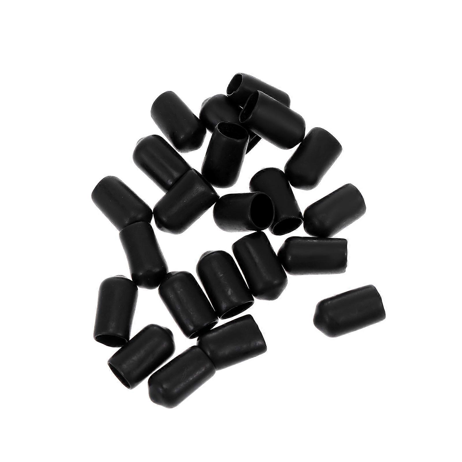 Screw Protector Caps Black Rubber Caps Screw Threads 0.59X0.31X0.31Inch Insulation 200Pcs