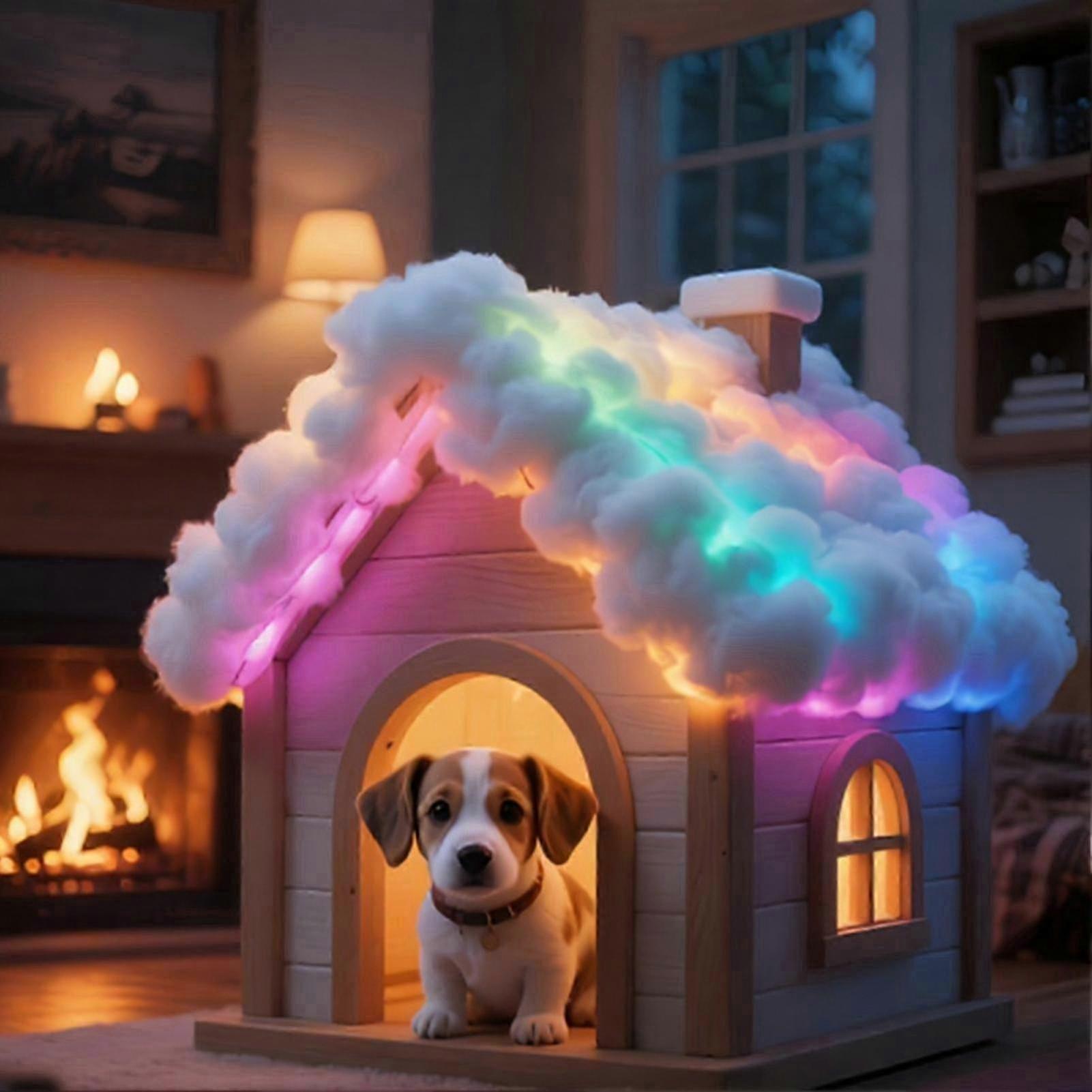 USB Thundercloud LED Light, 3D Cloud with Music Sync & Multicolor Decor