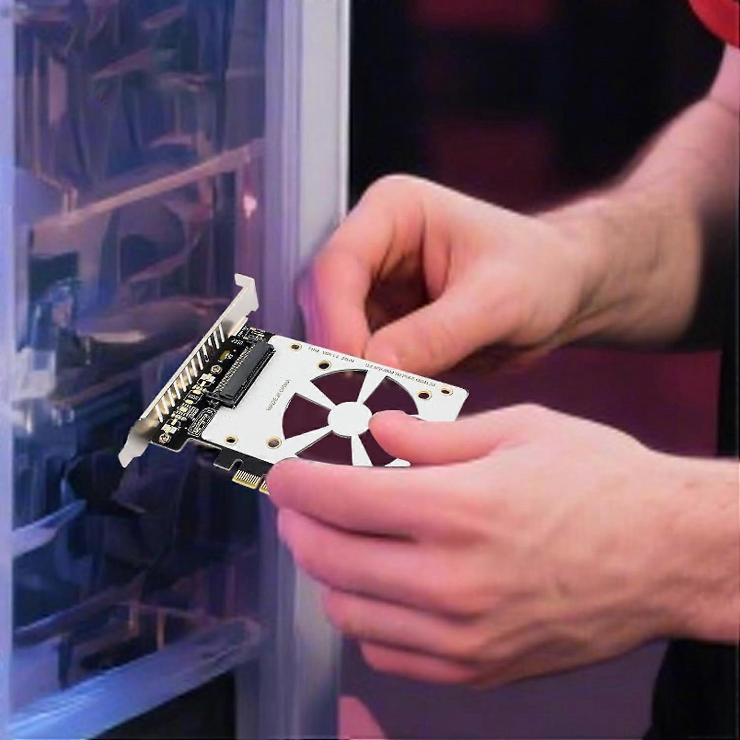 U.2 Expansion Card PCIe 4.0 Speed Data Transfer with Advanced Heat Dissipation for PC