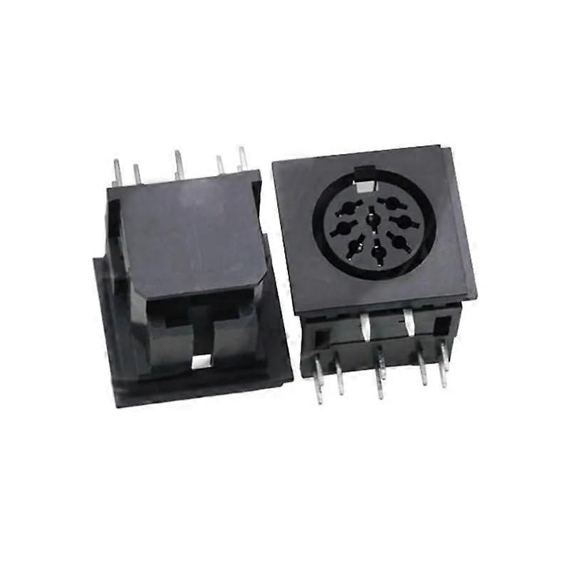 2PC DS0802 DIN Female Connector with Large Terminal Power Switch Socket for Secure Connection