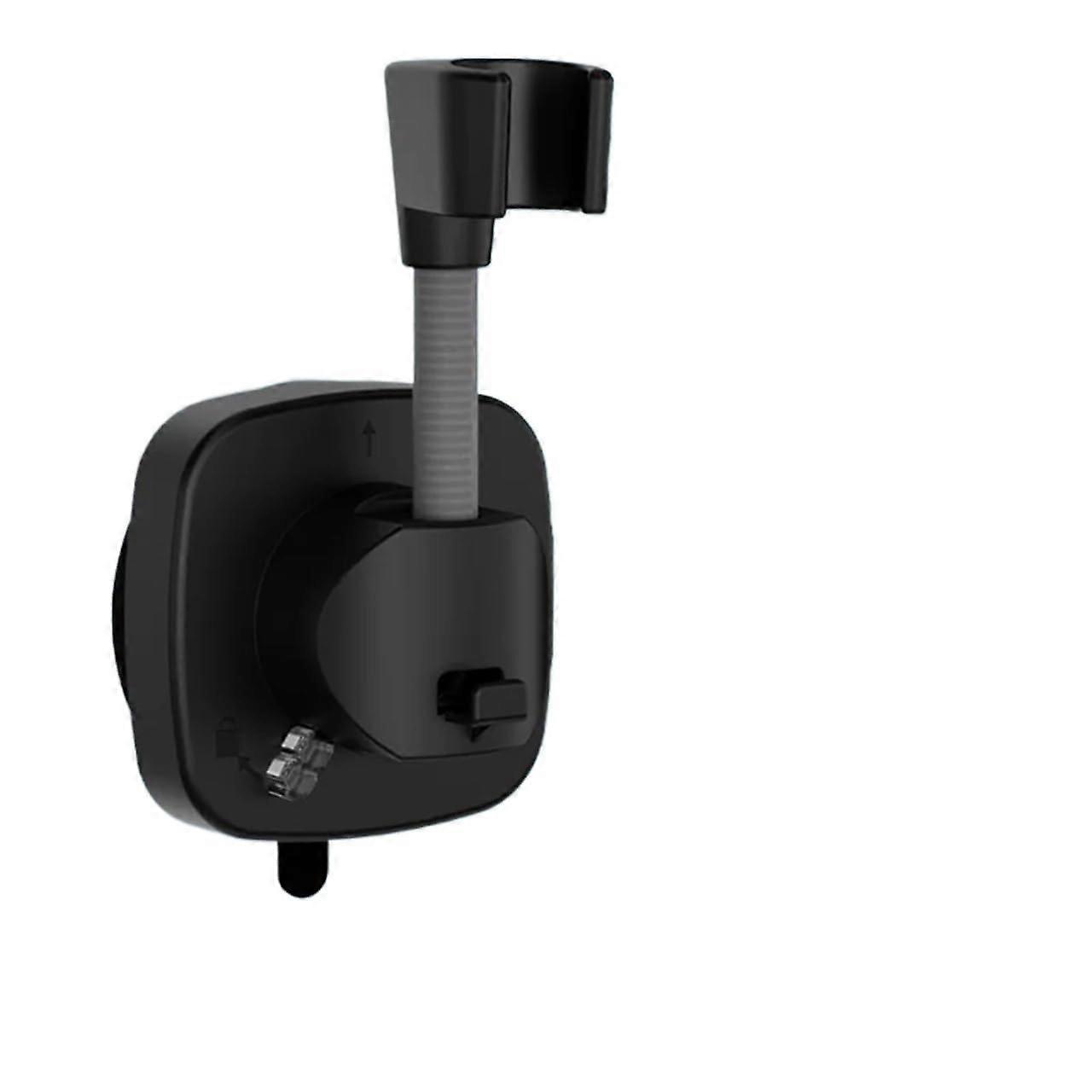 Adjustable Shower Head Holder 2 Pack No Drilling ABS Wall Mount Bracket for Handheld Showers Black