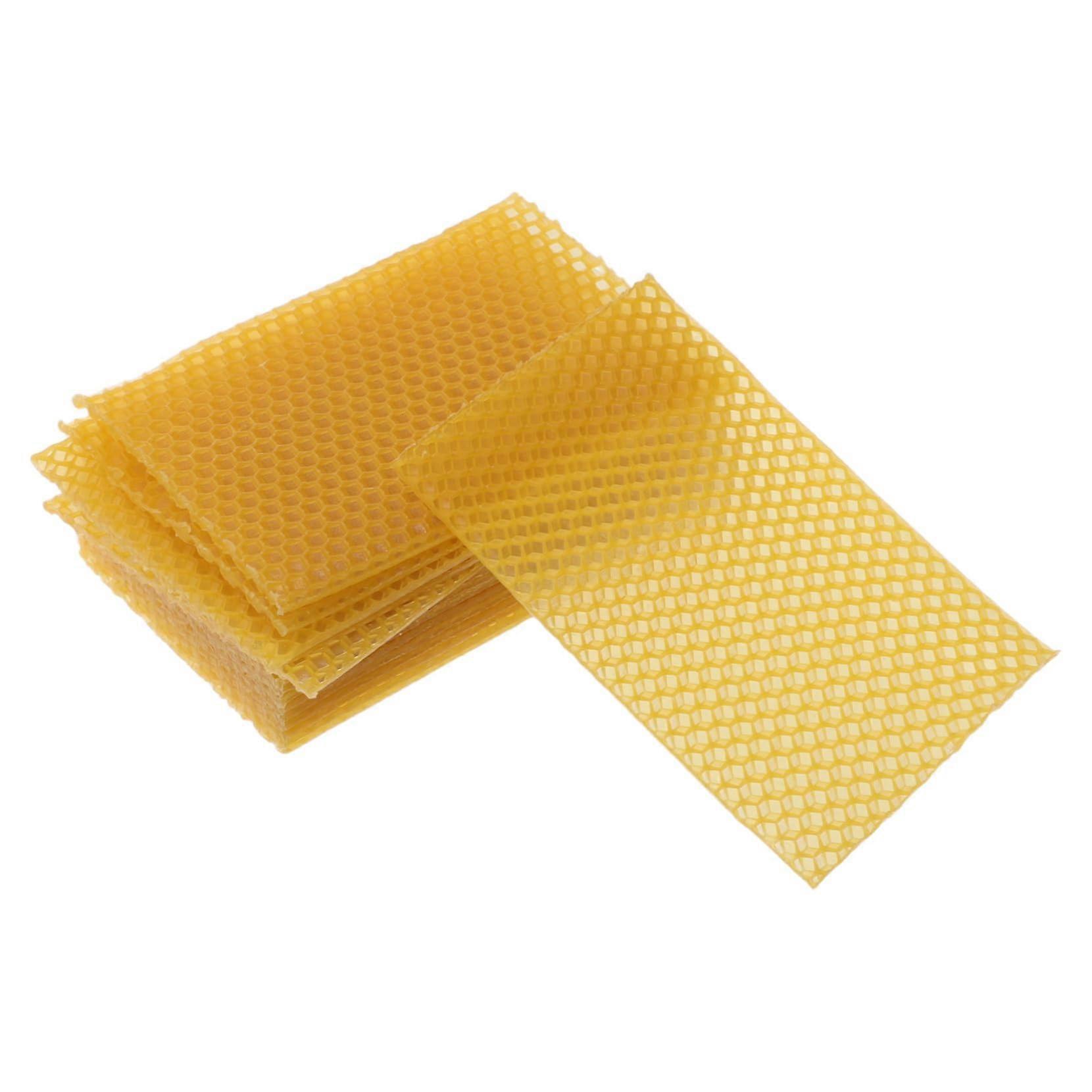30 Pcs Yellow Beeswax Foundation Sheets for Beekeeping and DIY Candle Making
