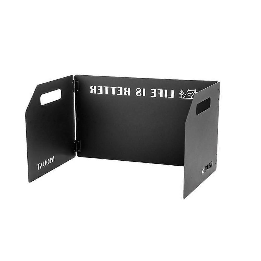 Camping Stove Windscreen 3 Plates Foldable Adjustable Shield for Outdoor Cooking and Hiking