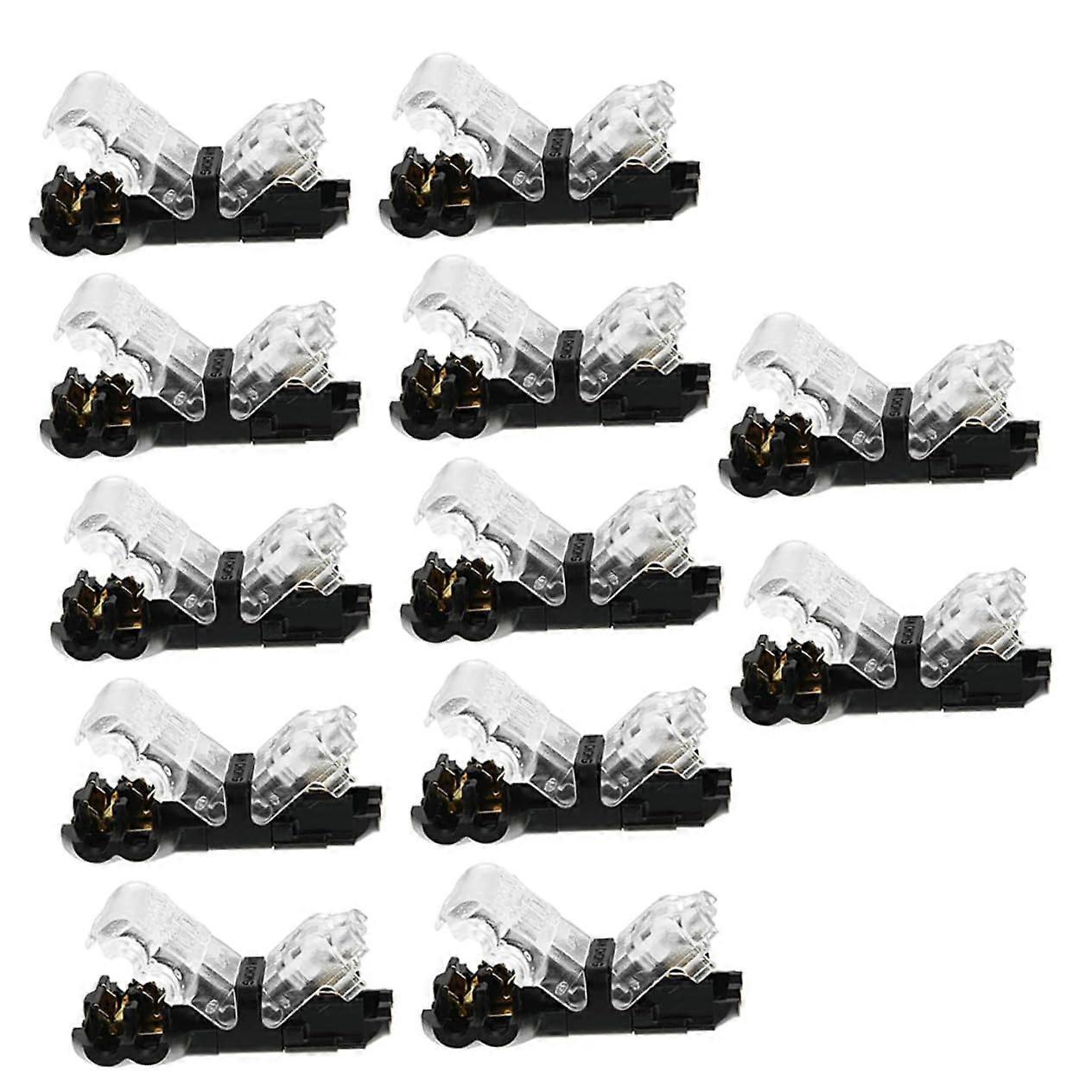 12pcs Low Voltage 2 Pin Wire Connectors with Quick Safe Reusable Electrical Wire Splicer
