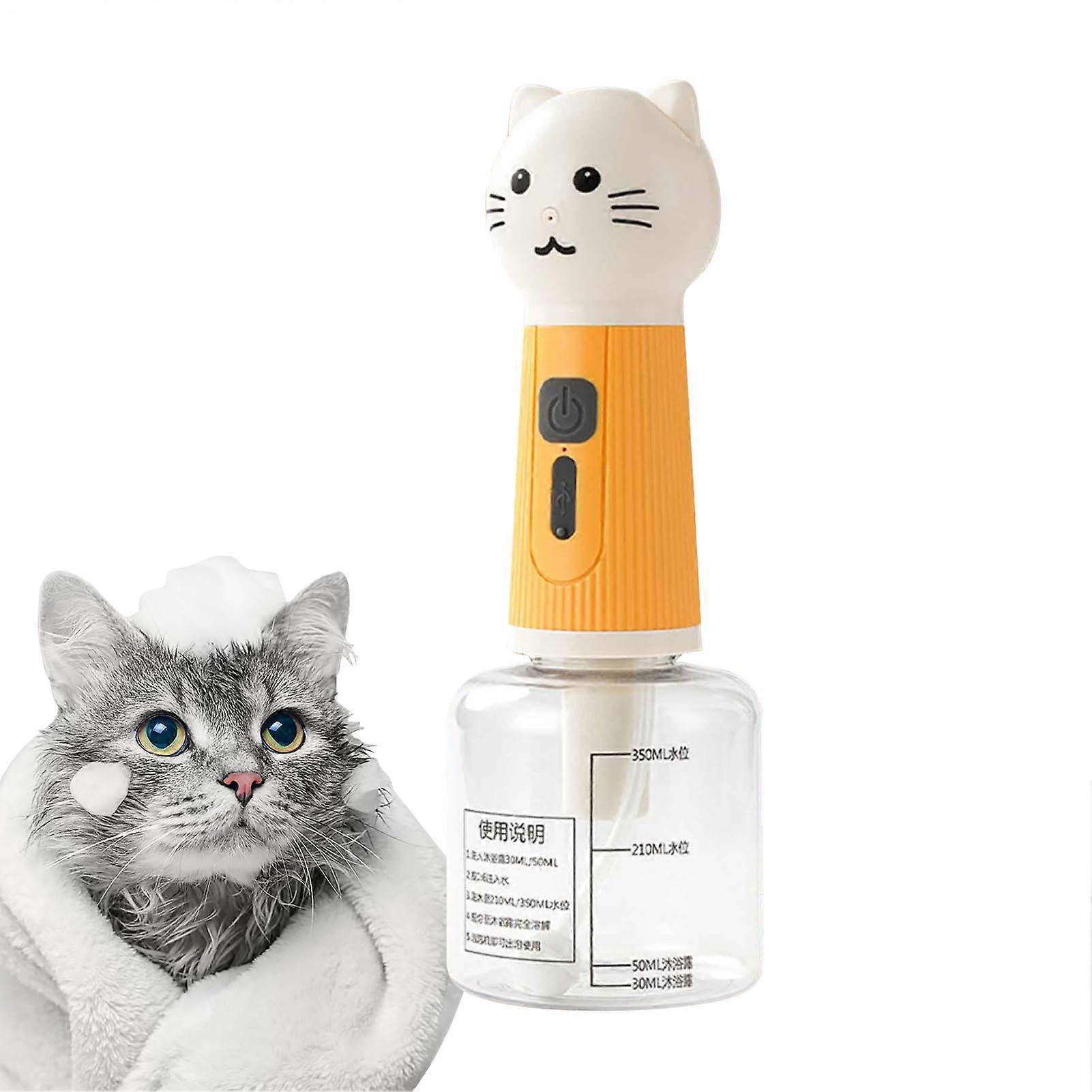 Dog Shampoo Dispenser with OneButton Foam Control, USB Rechargeable Automatic Pet Bath Foamer