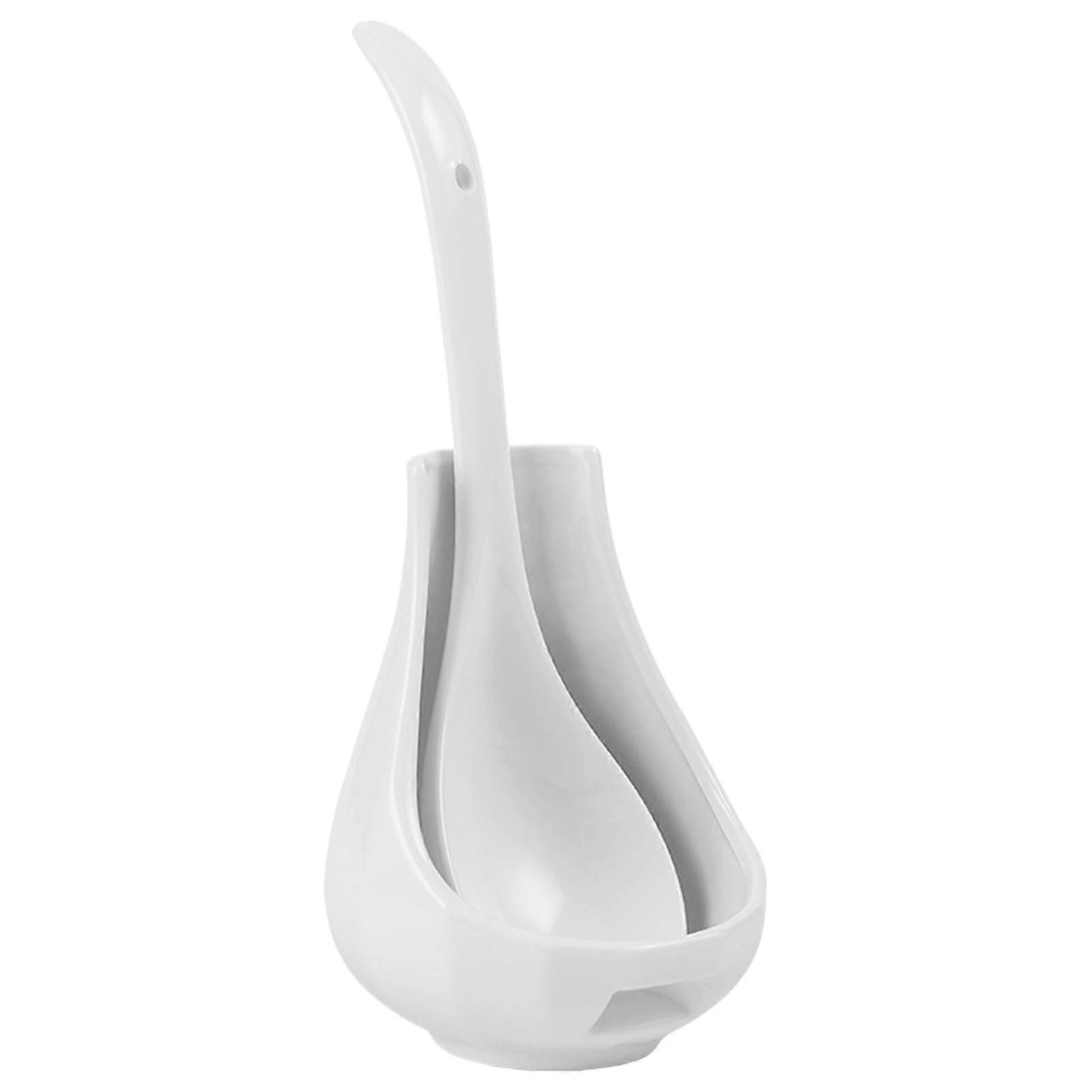 Ceramic Spoon Rest Utensil Holder with Drip Counter Protection, Dishwasher Safe for Cooking