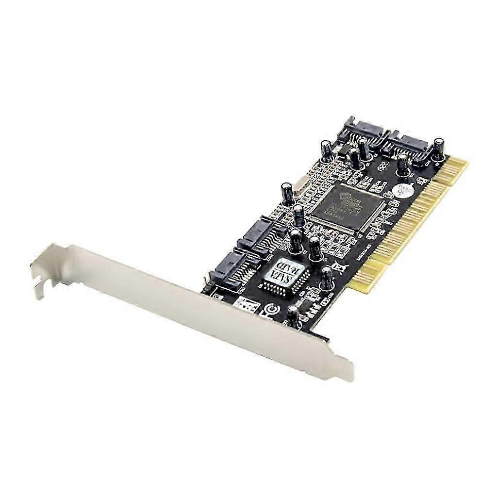 PCI SATA Expansion Card 4 Port SiI3114 RAID Controller Speed Data Transfer for Desktop