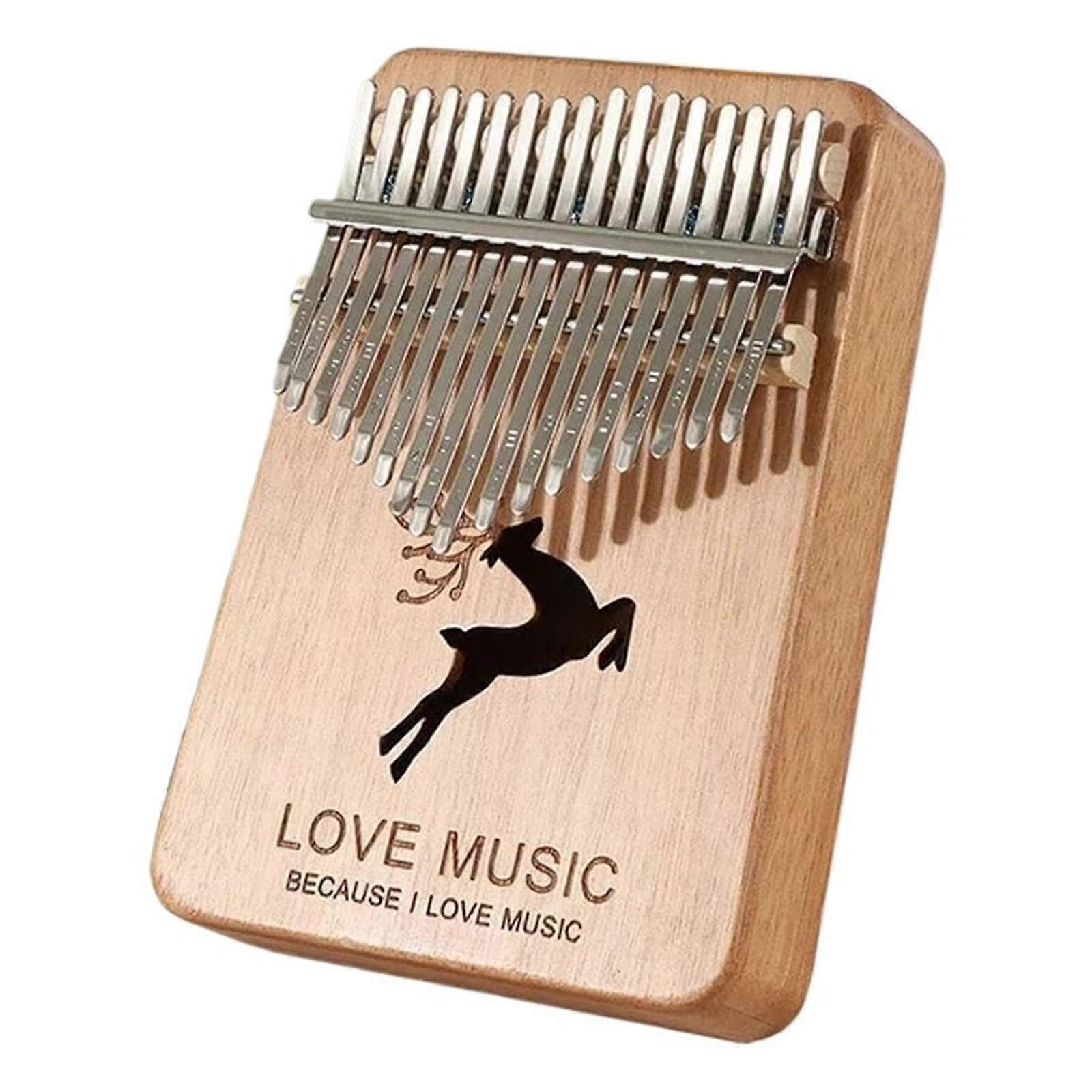 17 Keys Kalimba Thumb Piano Solid Wood Warm Sound Easy Learning Gift for Beginners