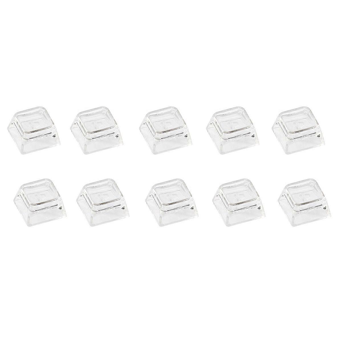 10pcs XDA Profile Transparent Keycaps for MX Mechanical Keyboards Blank PC Caps