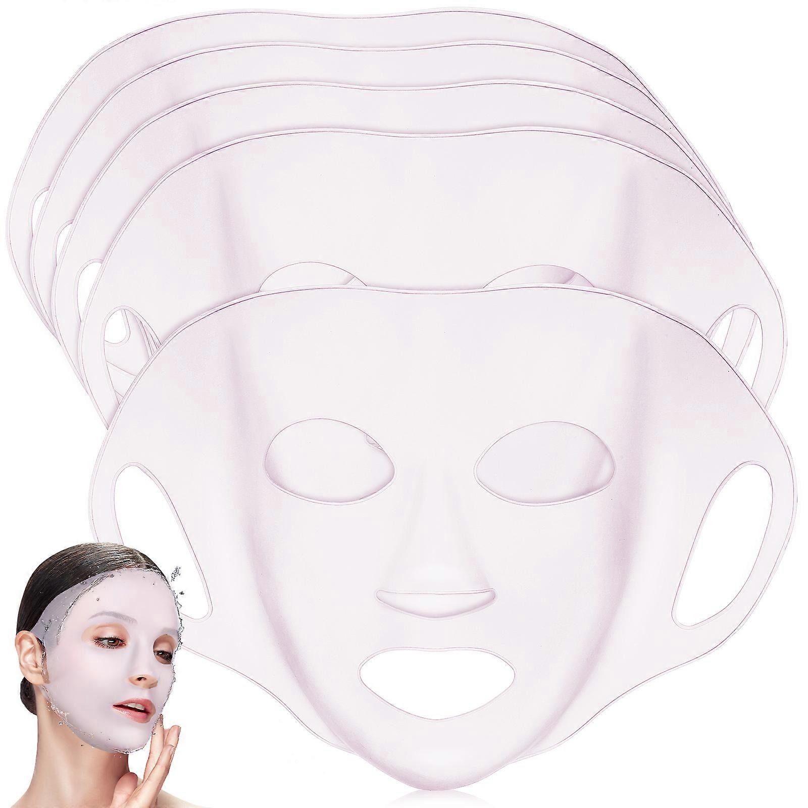 Silicone Face Mask Moisturizing Holder with 5Pcs Reusable Sheet Covers