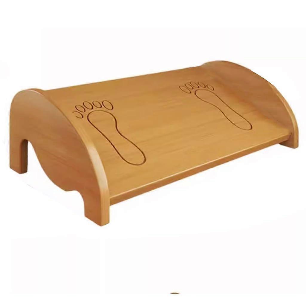 Bamboo Under Desk Foot Rest 70cm Ergonomic Angled Platform with Extra Wide NonSlip Surface