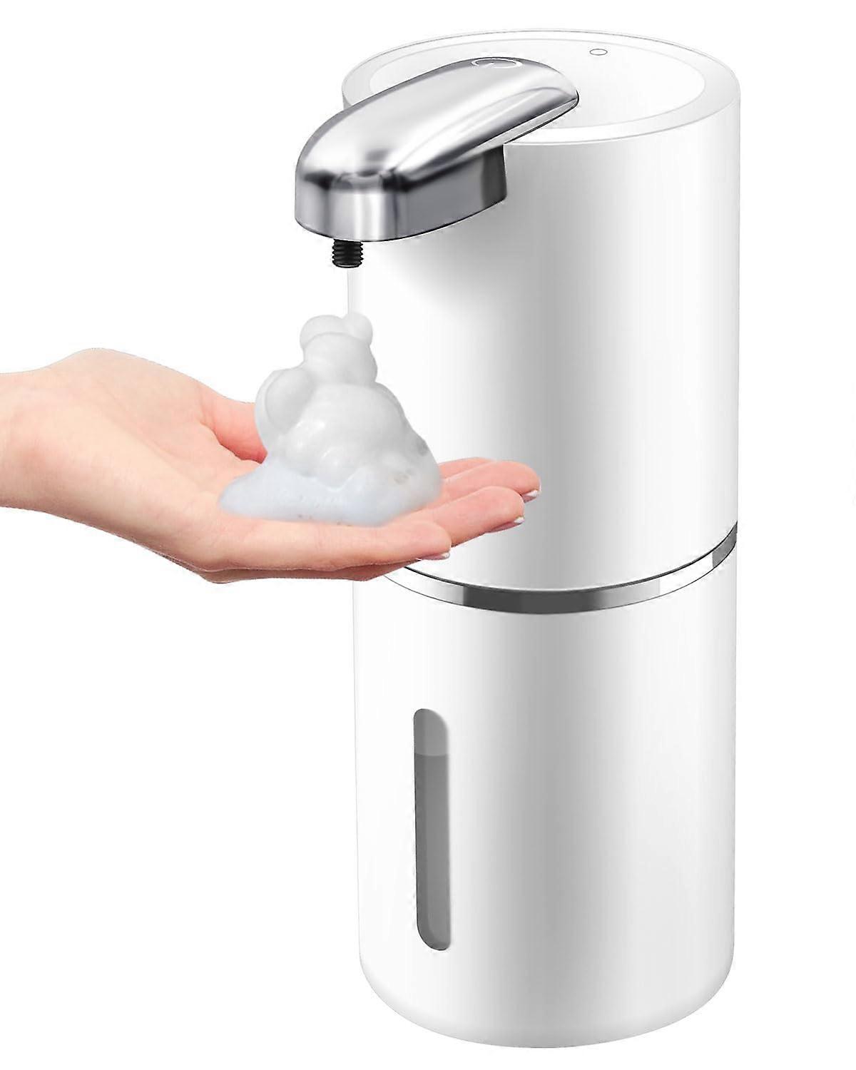 Automatic Foaming Soap Dispenser Wall Mount Touchless USB Rechargeable with 4 Foam Levels 10.1oz White