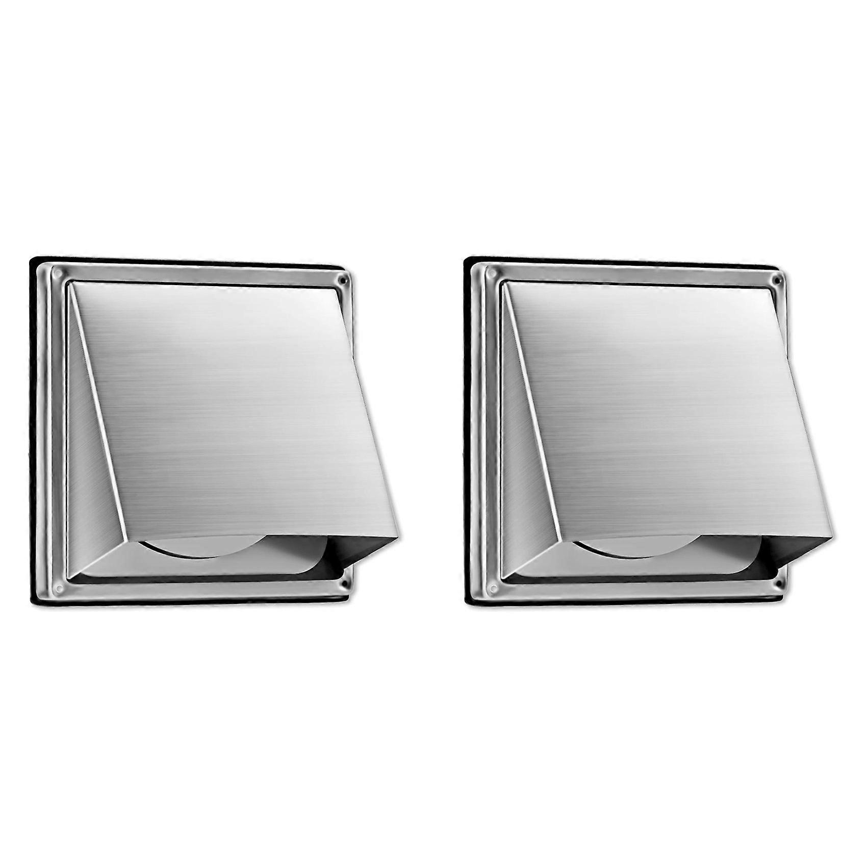 2pcs 4-Inch External Extractor Wall Vent Outdoor Cushioned Non Return Flap