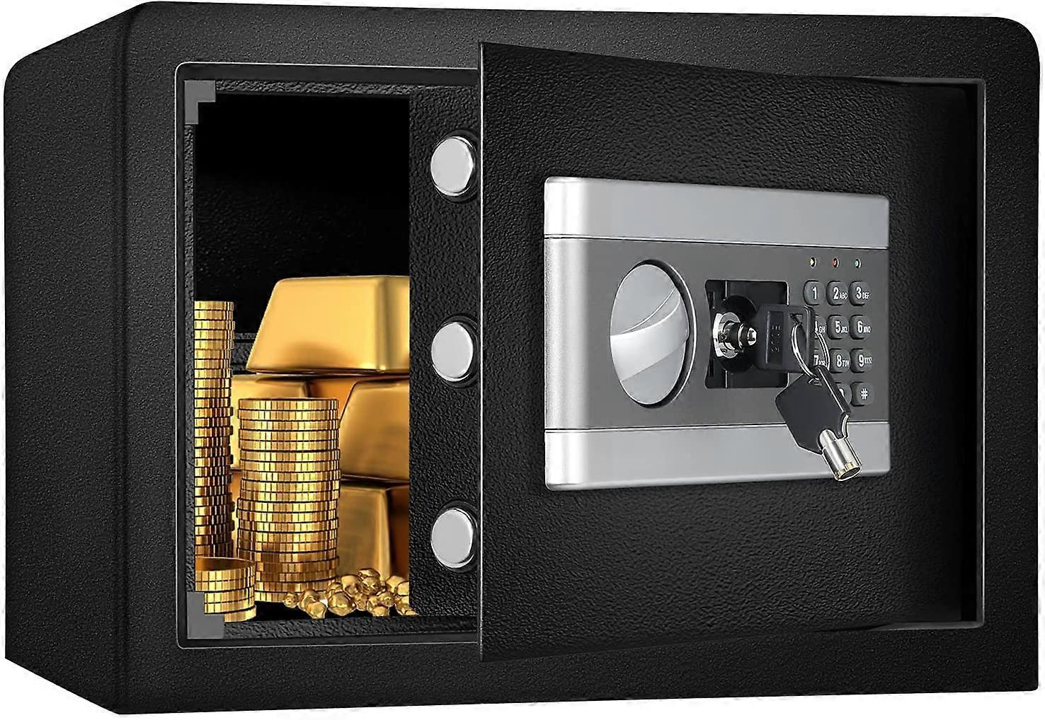 Fireproof and Waterproof Home Safe Box with Digital Lock, Dual Security and Emergency Key Access
