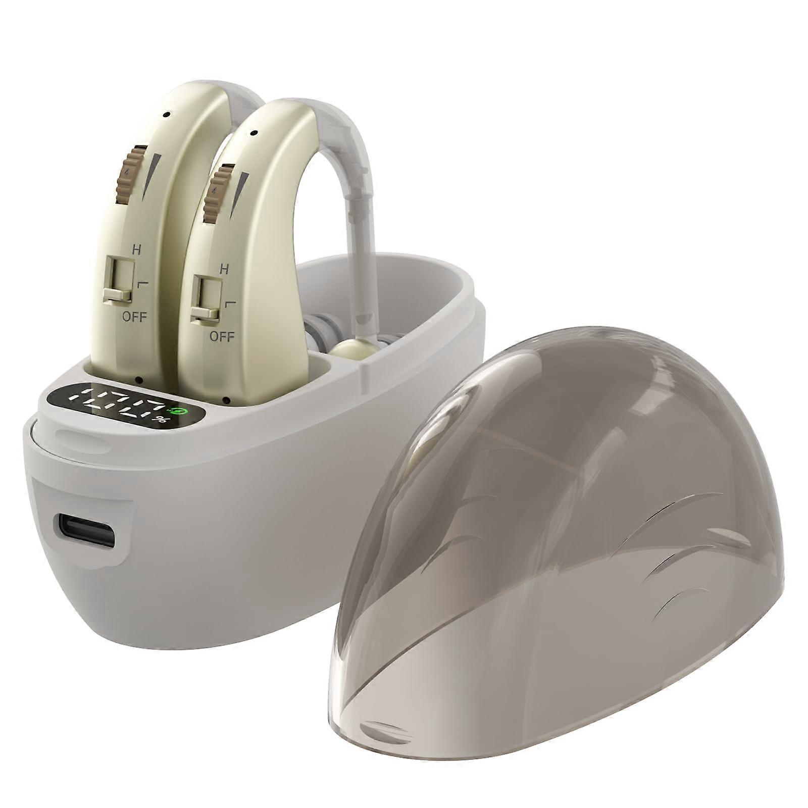 Rechargeable Digital Hearing Amplifier with Smart Noise Reduction, TypeC Fast Charging Case