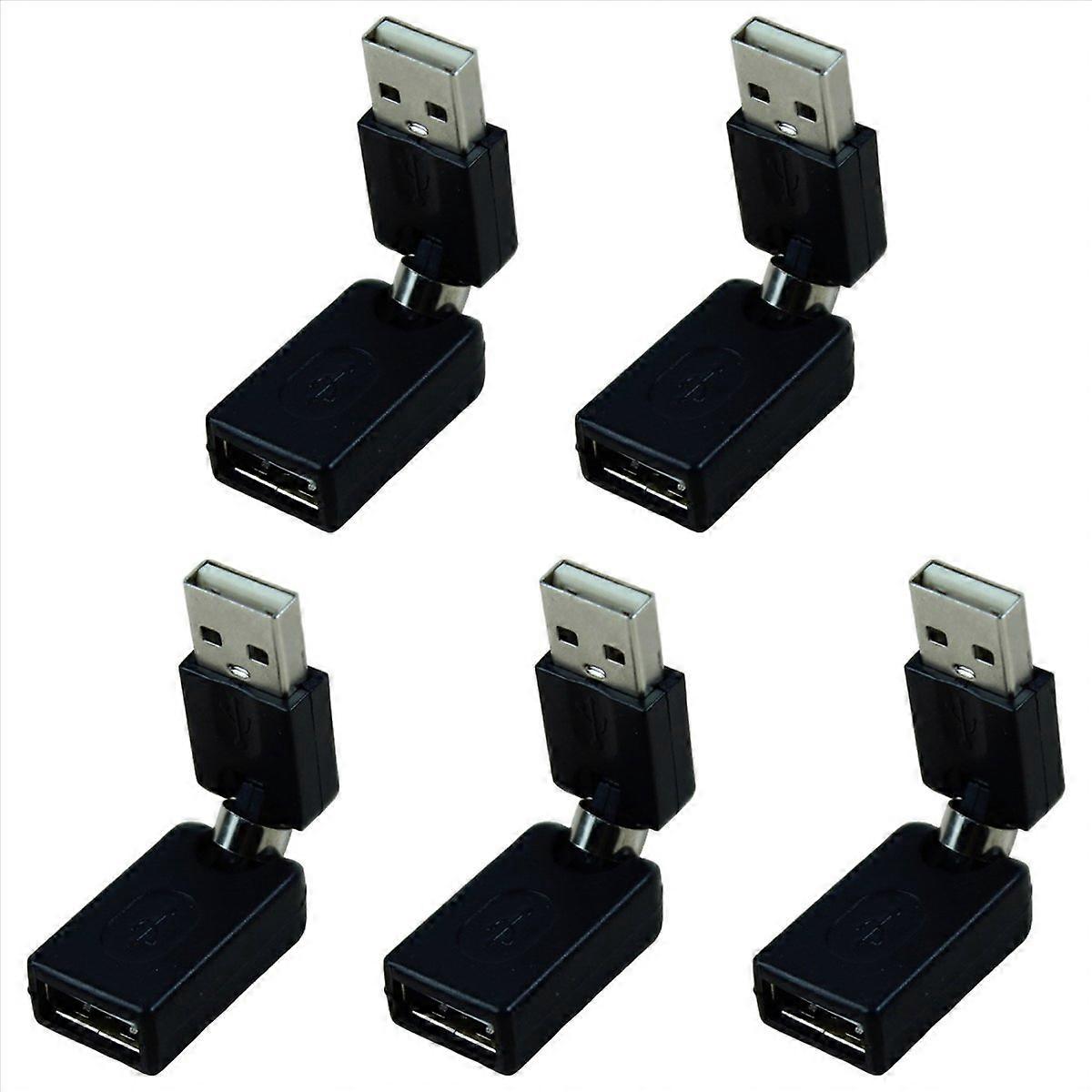 USB2.0 360Degree Rotation Extension Adapter(Black)
