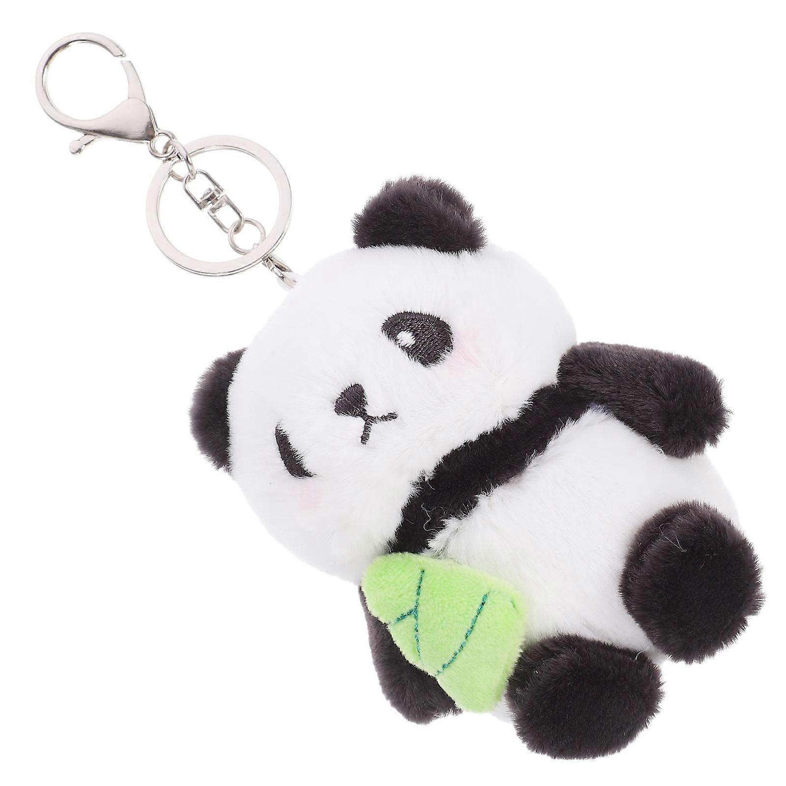 Stuffed Doll Keychain Plush Panda Pendant for Decor