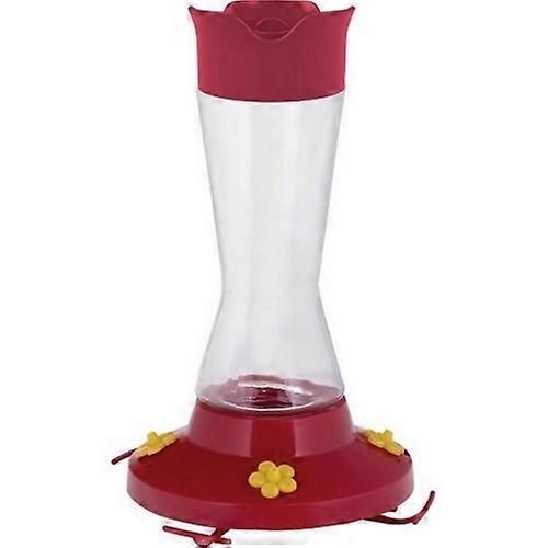 Perky-Pet Pinch Waist Glass Hummingbird Feeder, 16 Oz CAP, Red
