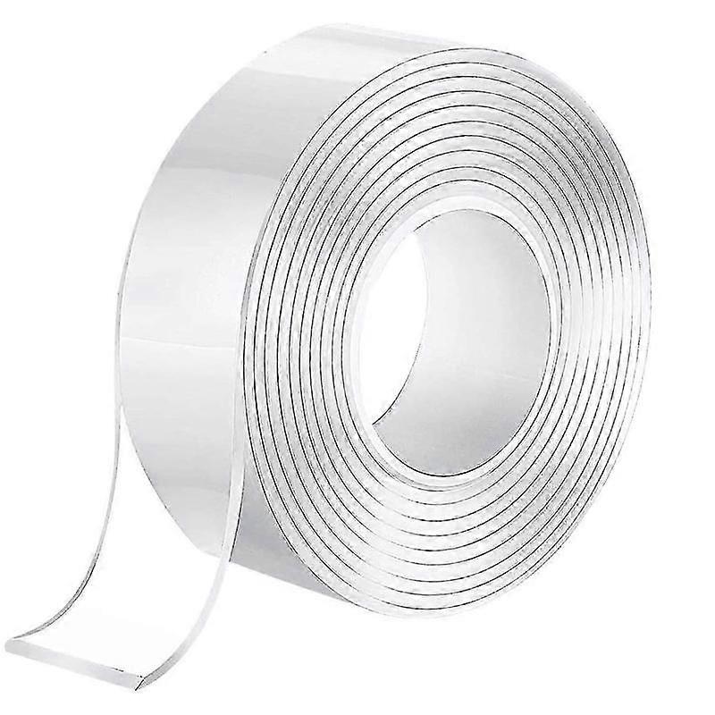 Removable double sided tape 3cmx5m transparent washable reusable