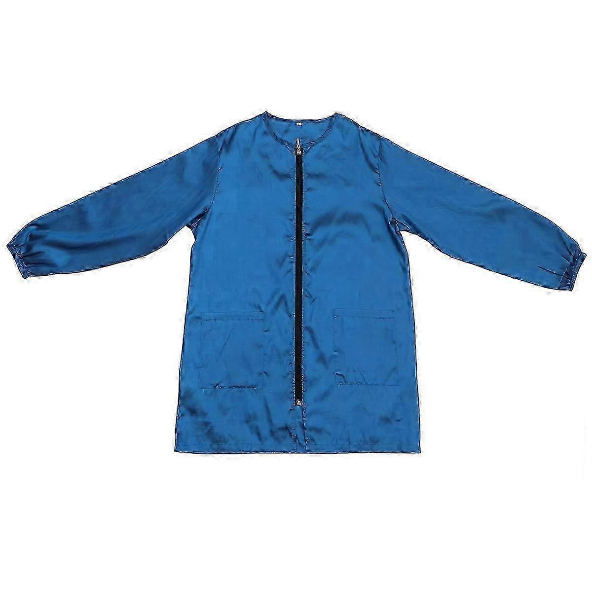 Waterproof Salon Stylist Cape, Blue, Medium, 1 Set