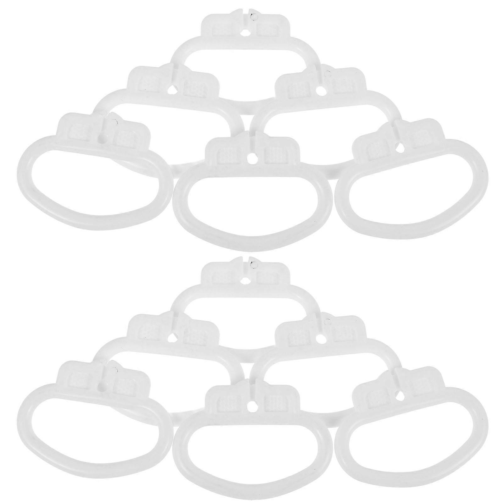 Music Box Pull Ring Handle Pull String Repair 20Pcs White PP Accessories