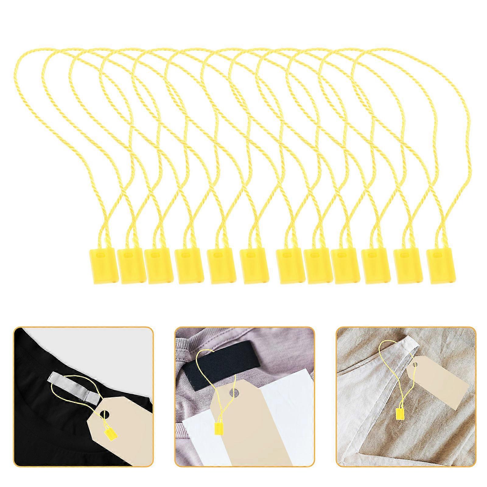 Tag String Clothes Tag Fastener for Clothes Use 4750Pcs Yellow