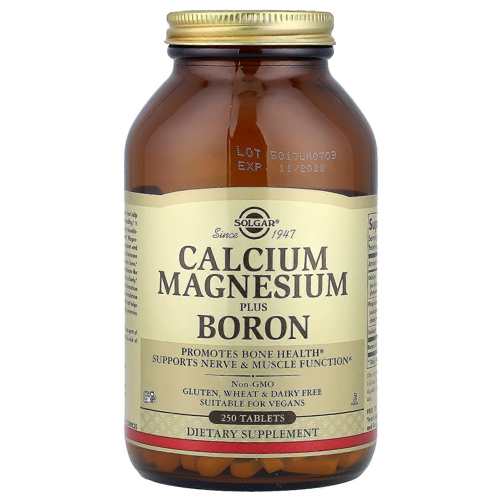 Solgar, Calcium Magnesium Plus Boron, 250 Tablets