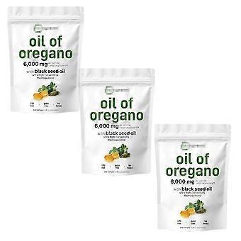 1-3x Oil of Oregano Black seed oil 6000mg Nutrition Gels & Chews 300 Count