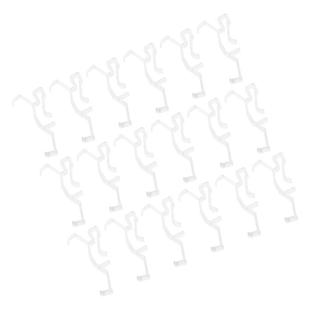Horizontal Blind Clips Clear Plastic Retainer Holder for Window 30Pcs