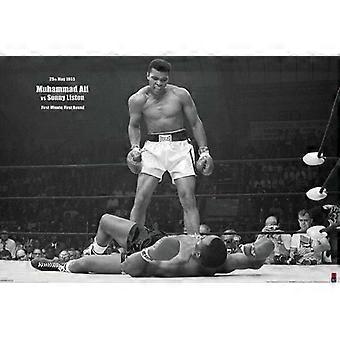 Quebra-cabeça de madeira ALI VS LISTON - NOCAUTE NO PRIMEIRO ROUND - BOXE 0065 -A1234