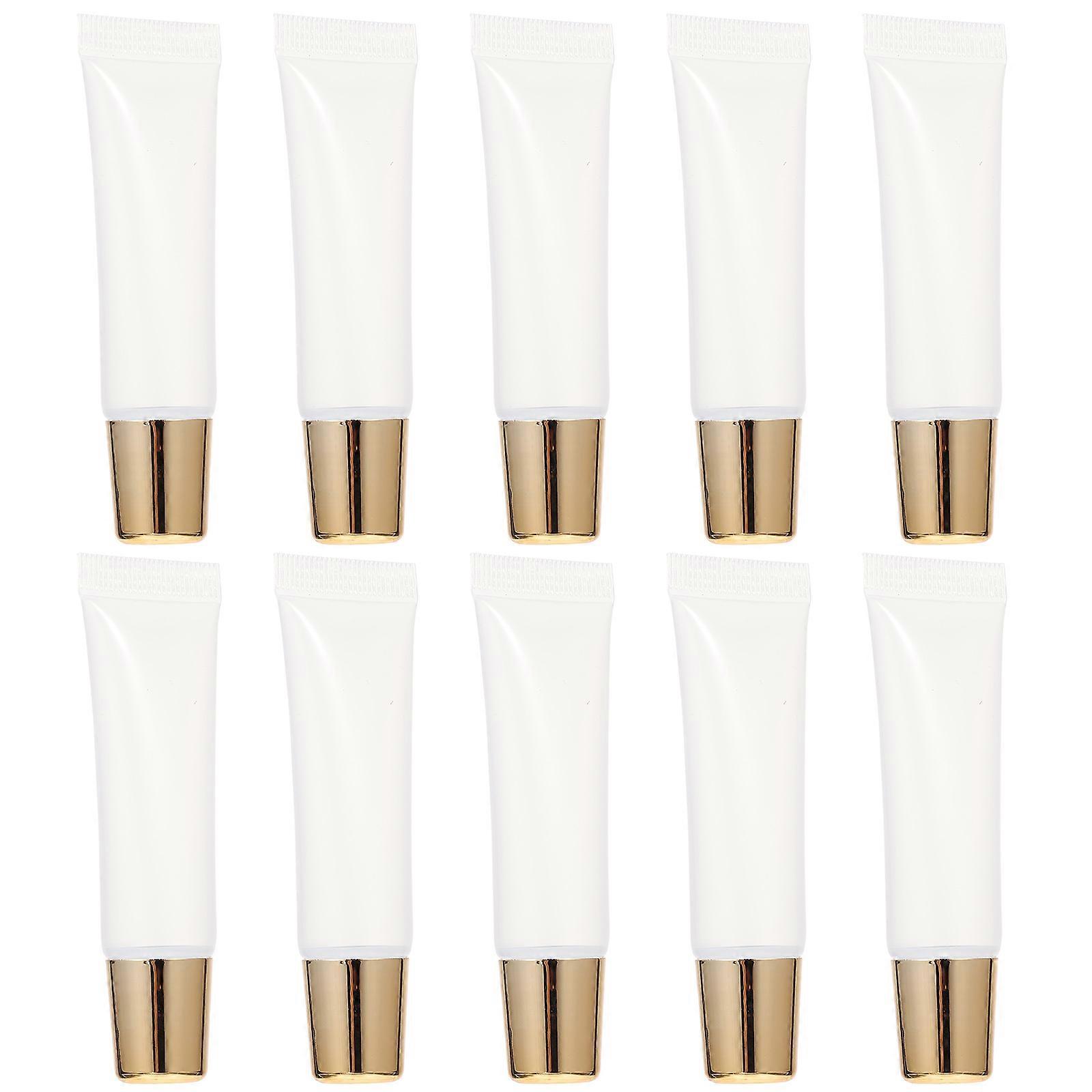 Empty Lip Gloss Tubes Plastic Portable Containers for Storage 10Pcs