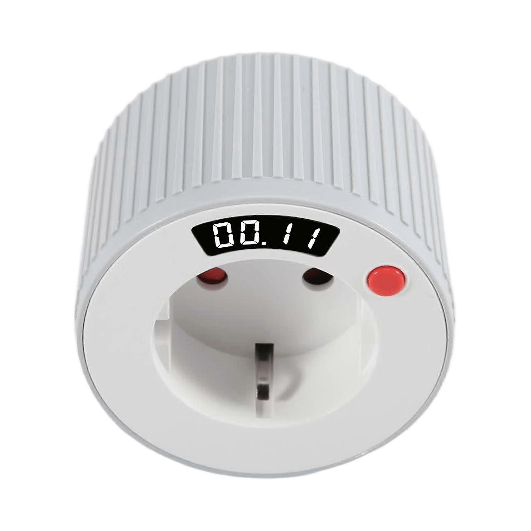 Timer Socket, Timer Digital Single Switch Rotating Countdown Timer 15 Minutes to 24 Hours with LED Digital EU Plug