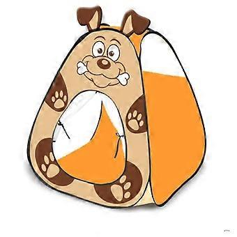 Pop-Up-Zelt für Kinder, Cartoon Dog Style Indoor-Spielhaus, Braun
