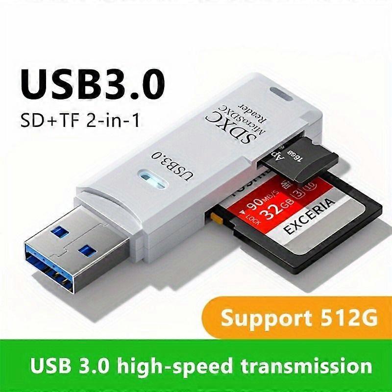 USB 2.0 USB 3.0 High-speed Multi-functional 2-in-1 SD TF Card Reader