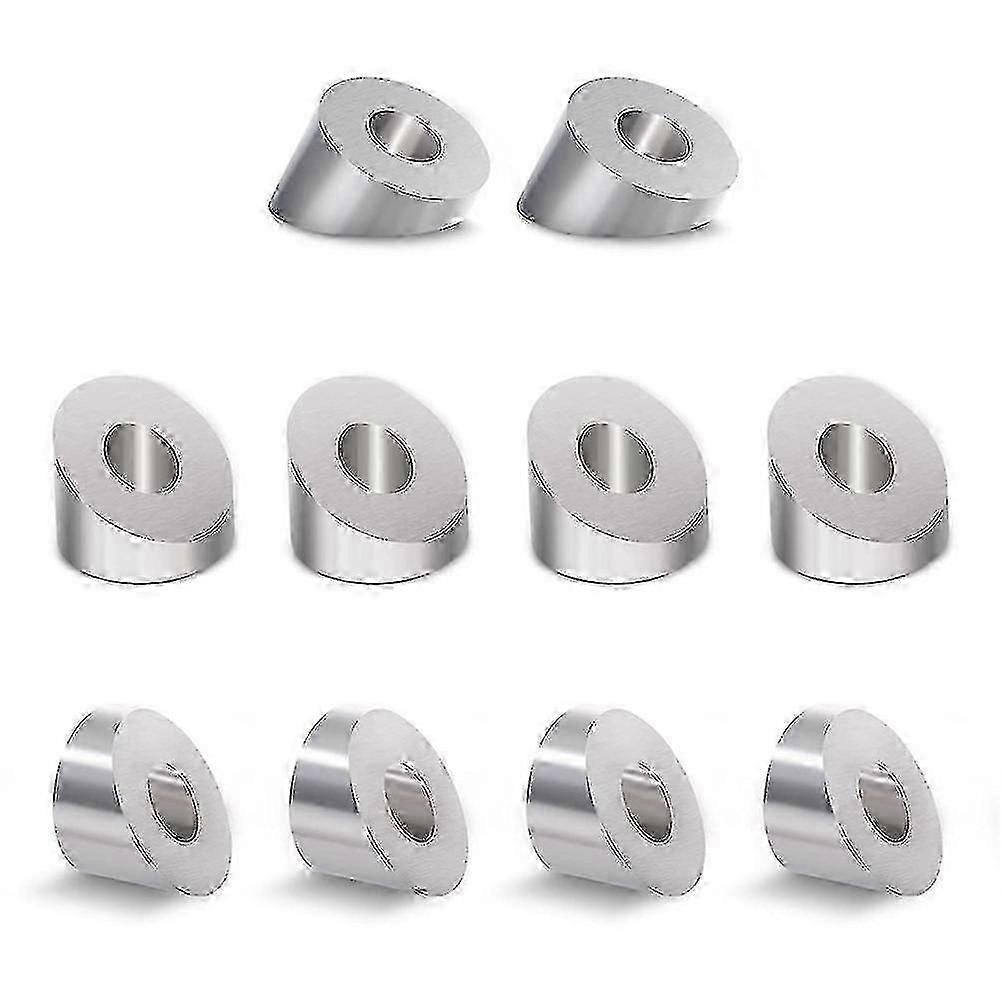 10-Pack 30-Degree Angled Beveled Washers for 1/4" Cable Railing Systems