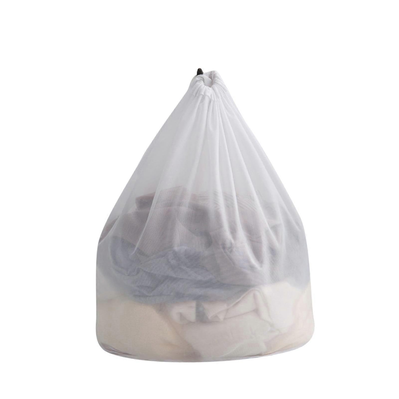 Drawstring Mesh Laundry Bag, Machine Washable, XL Size 50*60cm, Polyester Material