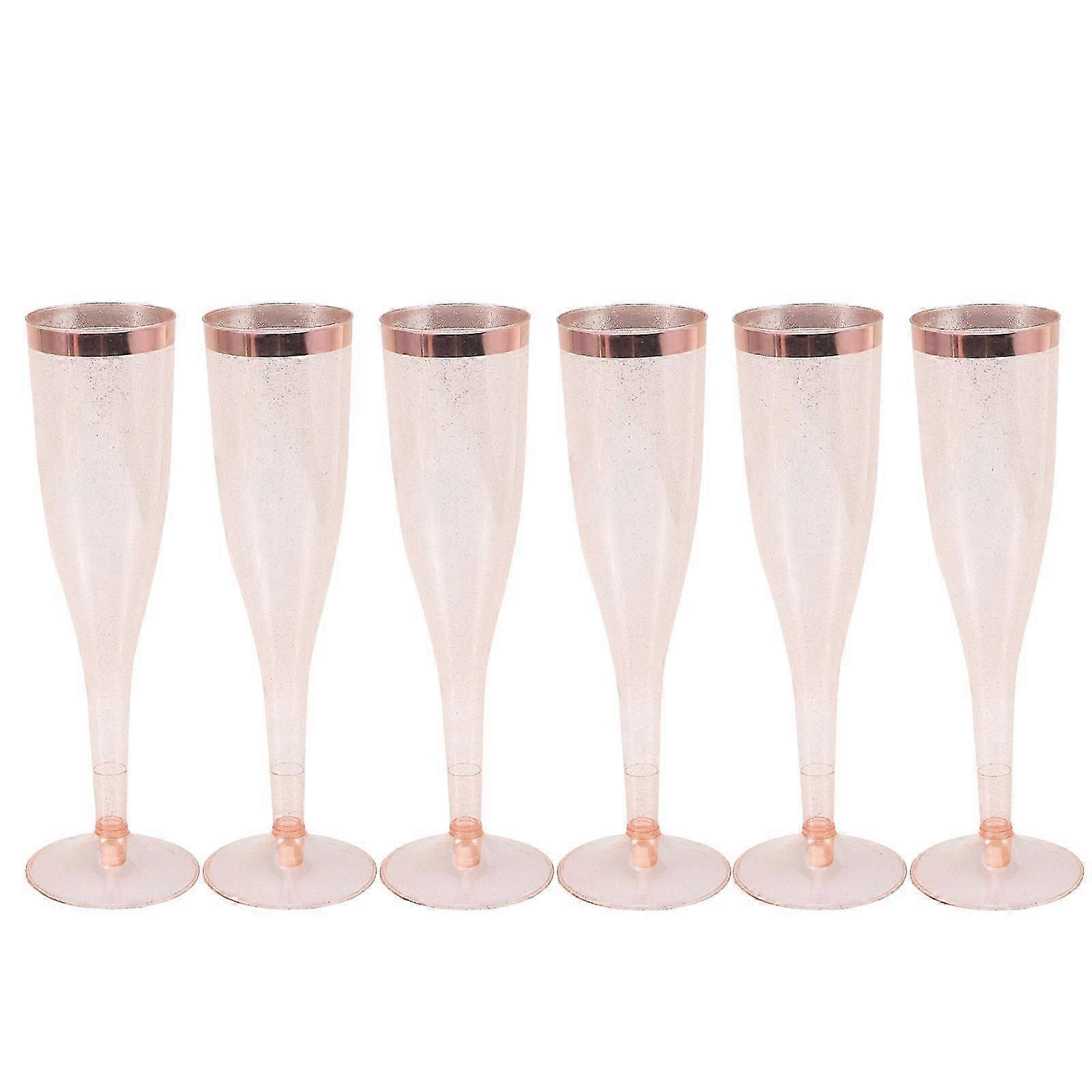 Pink Glitter Goblets Set 6Pcs for Party