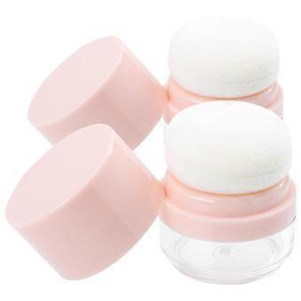 Powder Containers with Puff Travel Dispenser Compact Makeup Storage Case Portable Mini Powder Box for Face Blush 1.77X1.57X1.57 Inch Set of 2