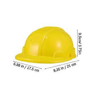 12 stuks bouwhoeden kinderen plastic hoeden bouw feestartikelen (geel)