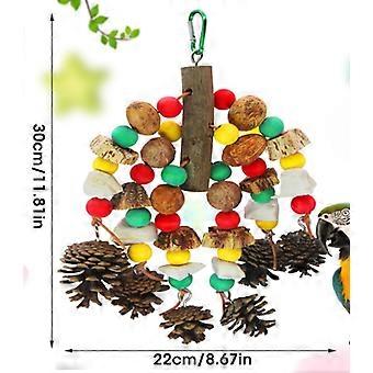 Parakitleksaker och fågelleksaker för naturliga material, giftfria alternativ för fåglar, engagerade bläckfiskben, trämango