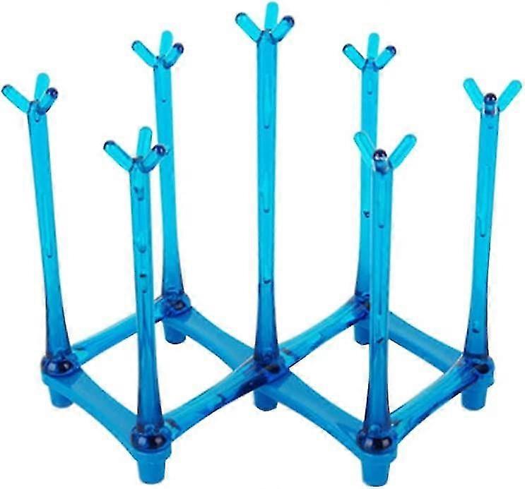 Space Saving Expandable Drying Rack Portable Bottle (blue)