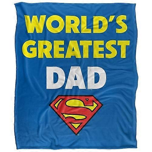 Superman World's Greatest Dad Blanket