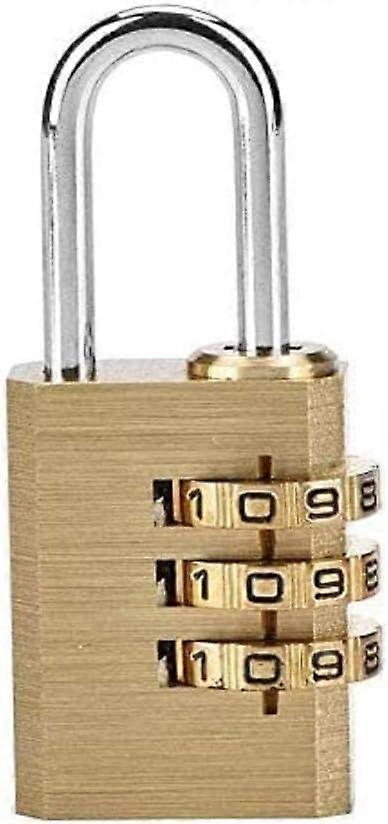 Combination padlock - Security lock with numbers - Maximum hardness and reliability - 3 numbers - 1 padlock