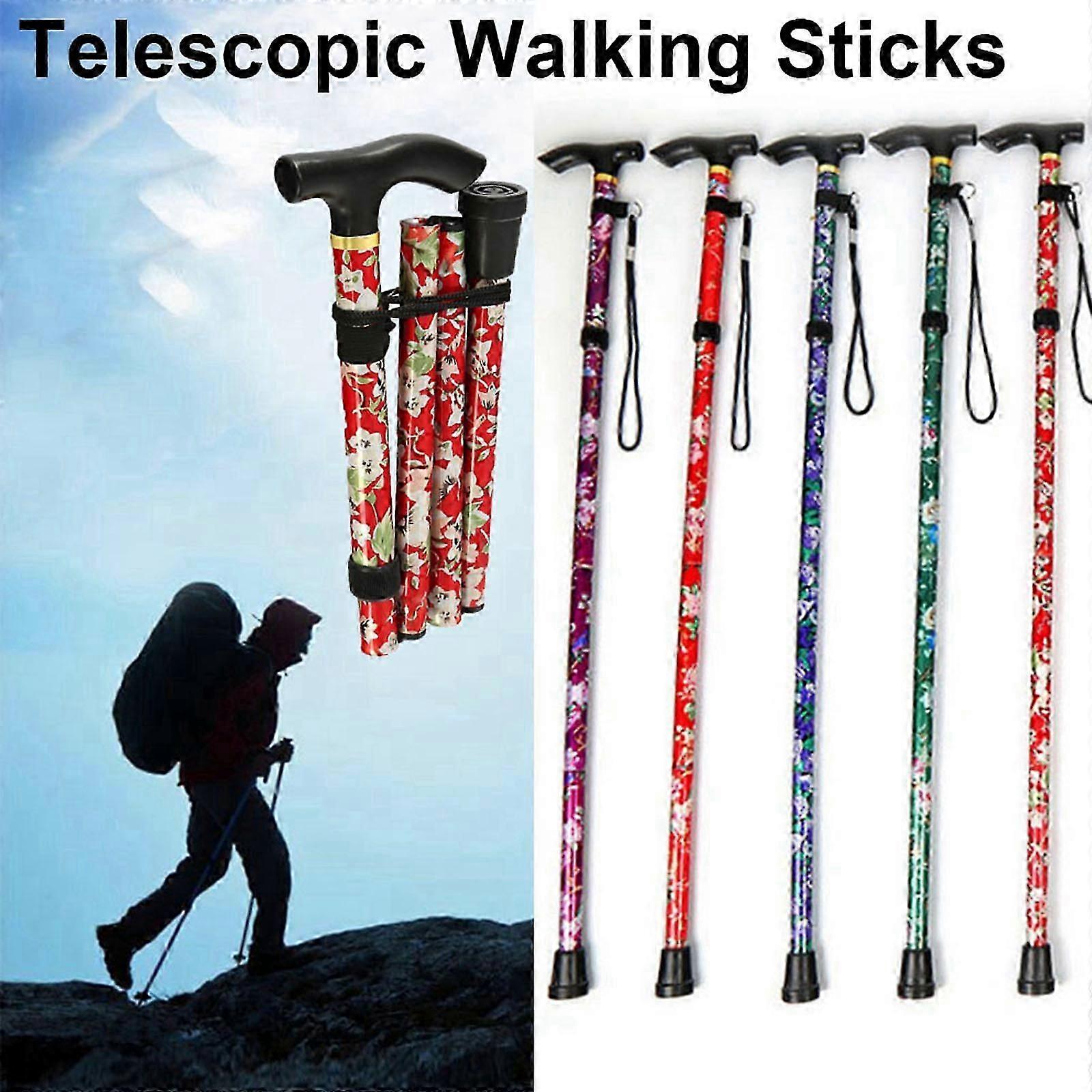 Walking Stick, Adjustable and Foldable Lightweight Comfortable Grip,Durable Walking Aid Mobility Aid