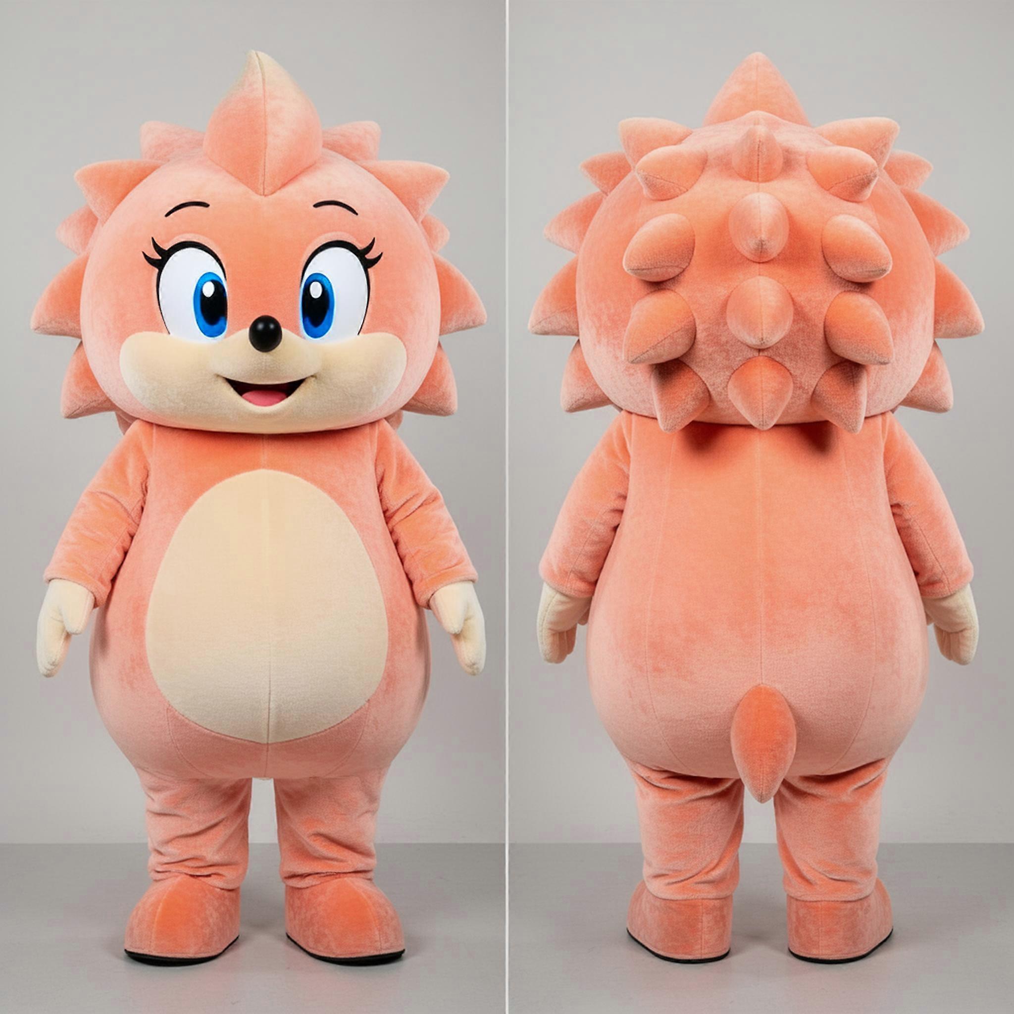 MASTICOT Peach Soft Rounded Hedgehog Mascot