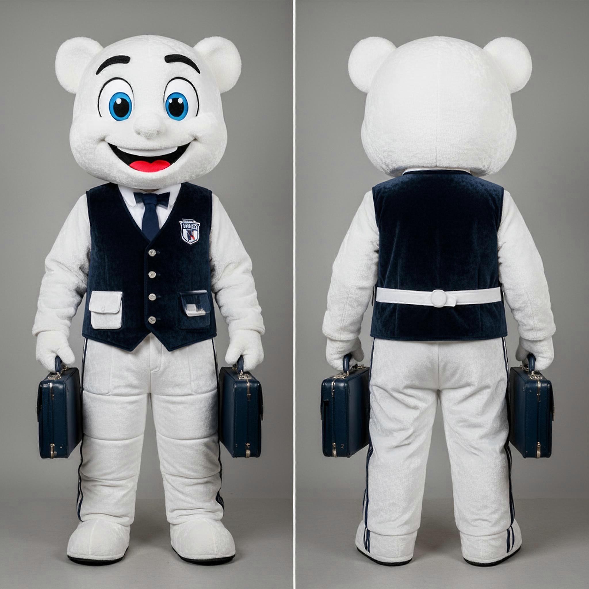 MASTICOT Crisp White Resolute Soldier Mascot