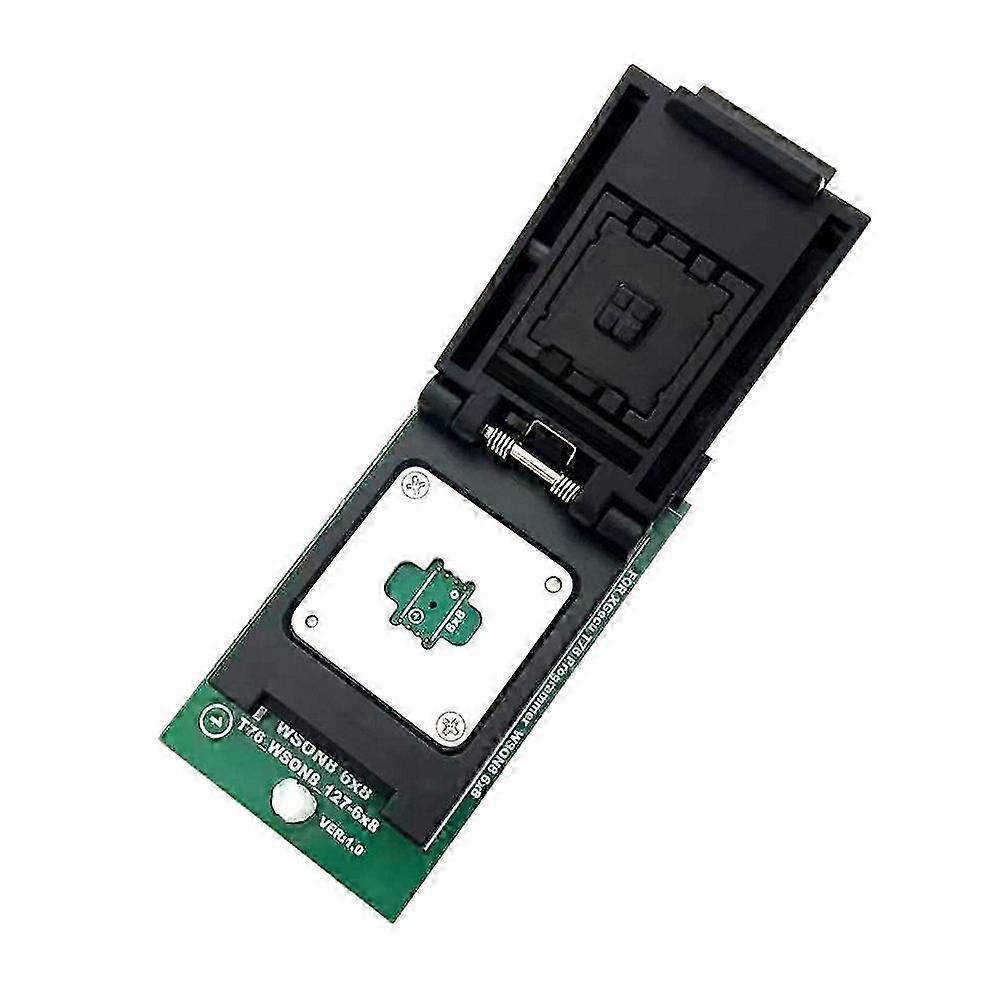 compatible with T76 Programmer Adapter Burning Socket WSON8 QFN8 6x8mm High-Speed Read/Write/Burn Flip-Cover Socket