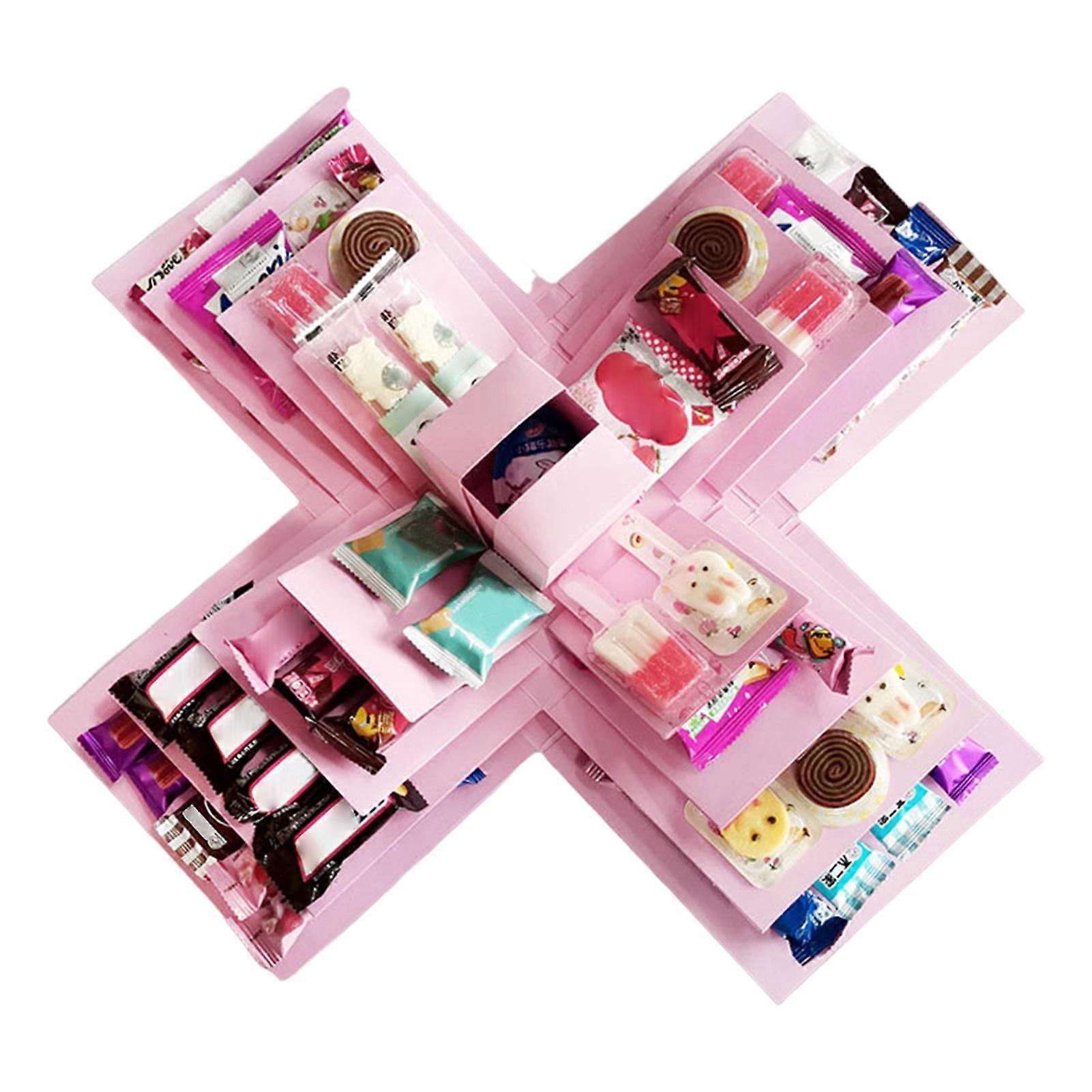 Explosion Box with 5 Layers for Snack and Scrapbook Gift Ideas